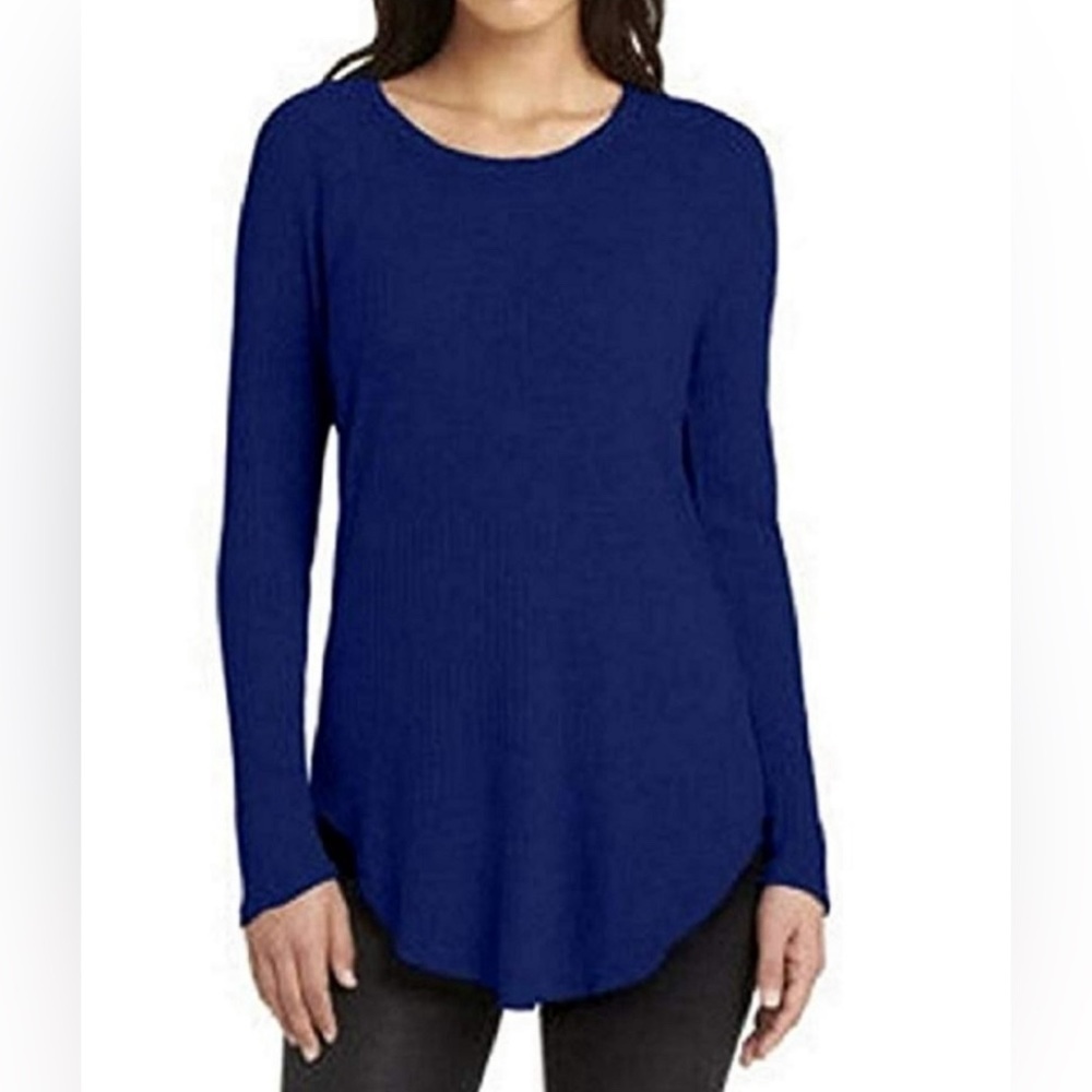 NWT Chaser Women’s Long Sleeve Waffle Thermal Top- Blue Sapphire/ Size Small